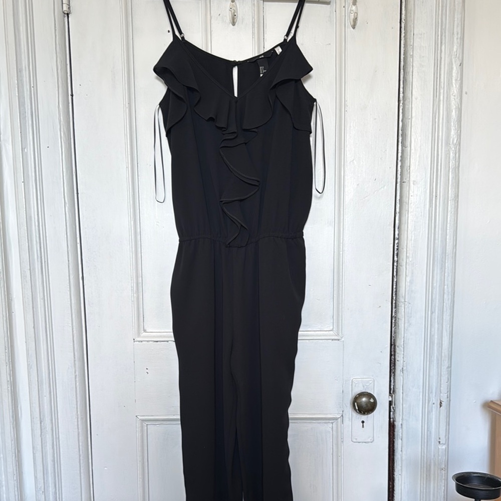Black Ruffled Jumpsuit